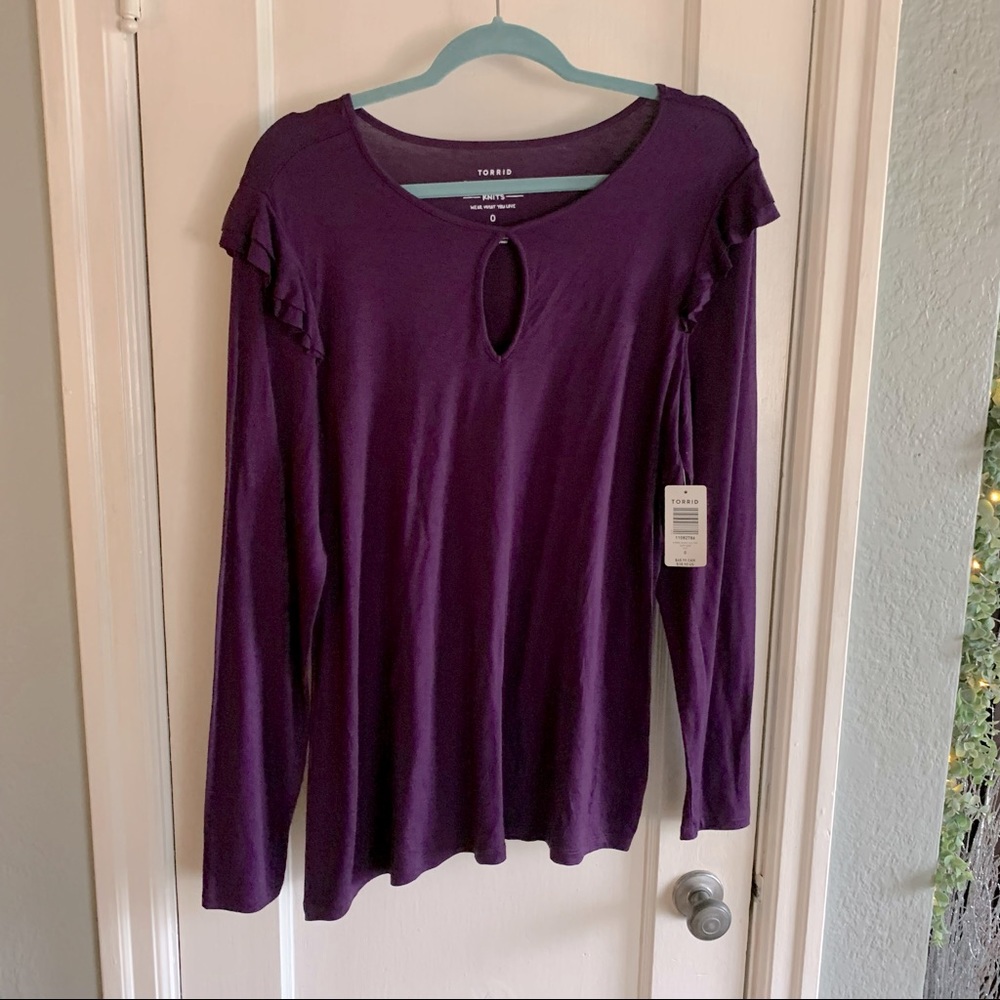 NWT Torrid 0 Purple Super Soft Top